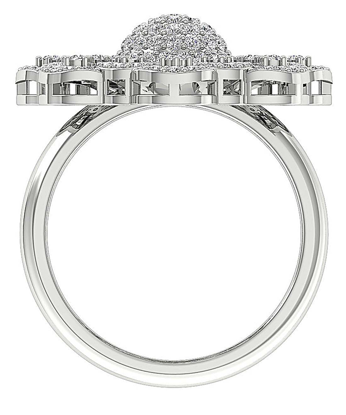 I1 G 1.50 Ct 14k Yellow Gold Genuine Diamond Designer Right Hand Wedding Ring Prong Set