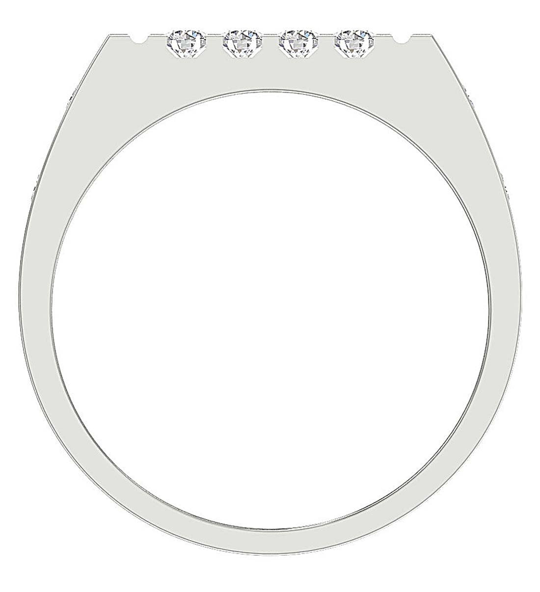 SI1/I1 G 0.90 Ct Genuine Diamond 14k Solid Gold Designer Mens Wedding Ring
