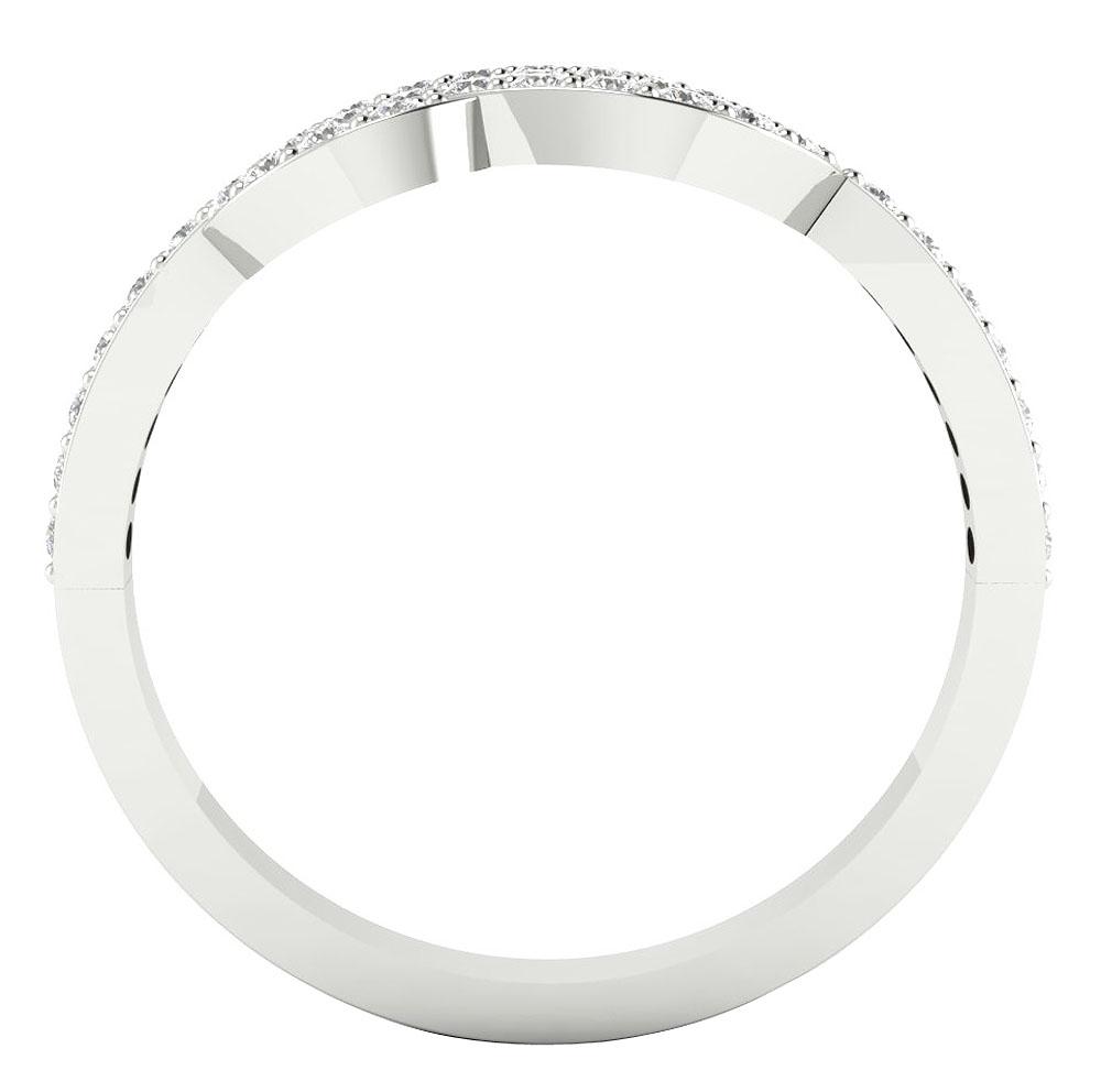 14K Solid Gold Designer Engagement Ring Natural Diamond SI1 G 0.50 Ct Prong Set 7.80 MM