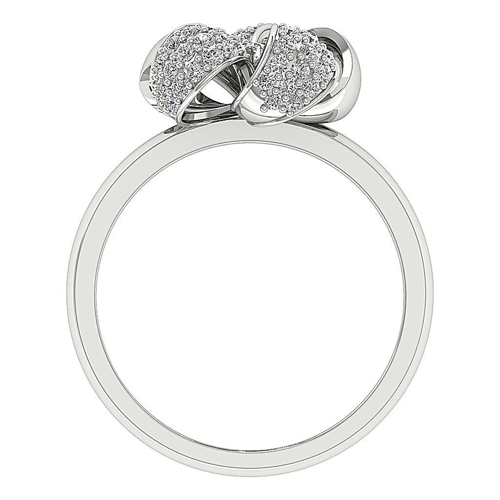 14K Rose Gold Designer Anniversary Ring Round Diamond SI1 G 0.60 Ct Prong Set 13.50 MM