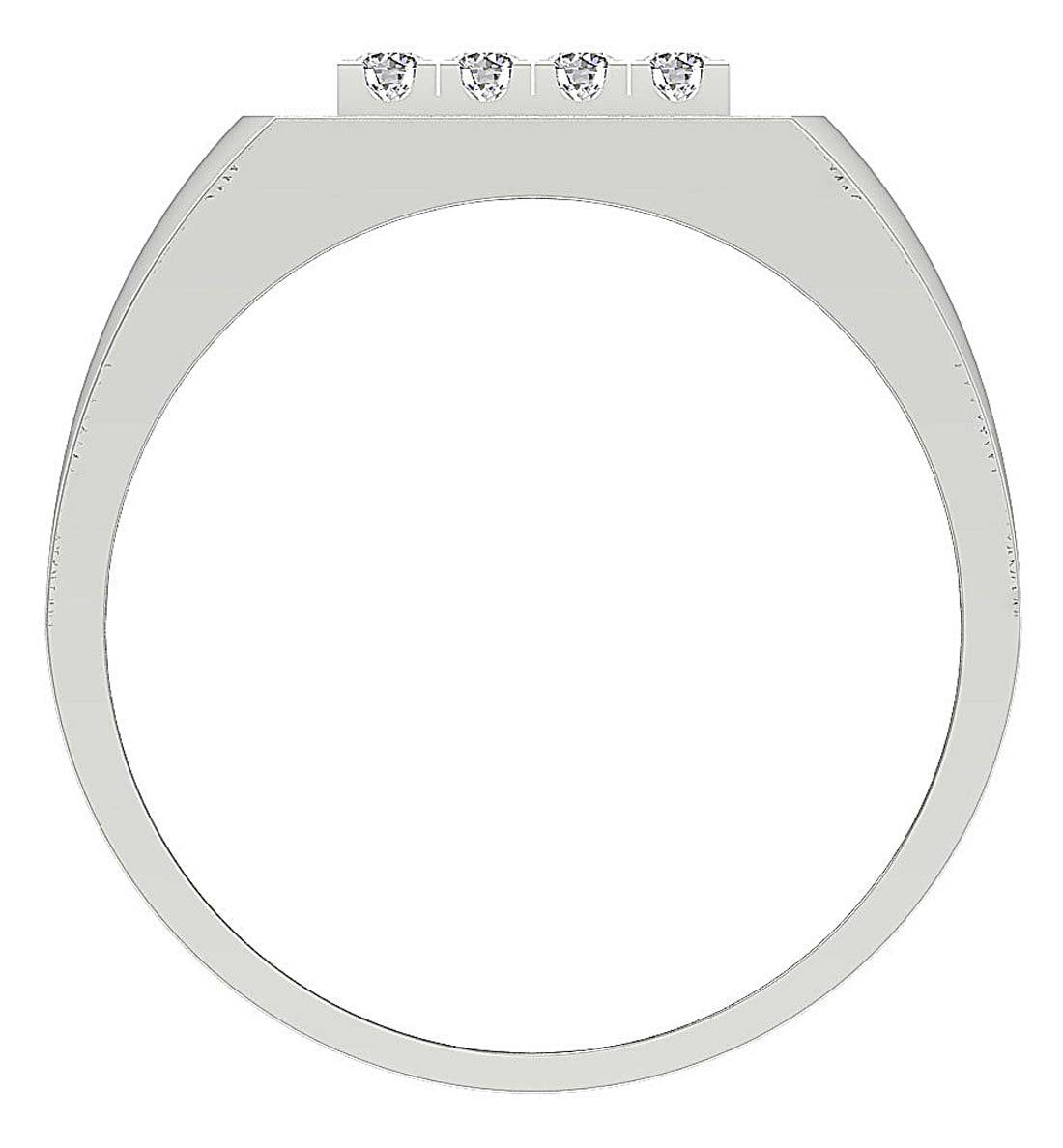 14k Solid Gold I1 G 0.70 Ct Mens Anniversary Ring Natural Diamond Prong Set 12.00 MM