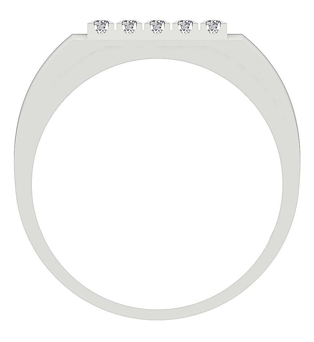 14k Solid Gold Mens Anniversary Ring SI1/I1 G 1.10 Ct Round Diamond Prong Set Width 11.45MM