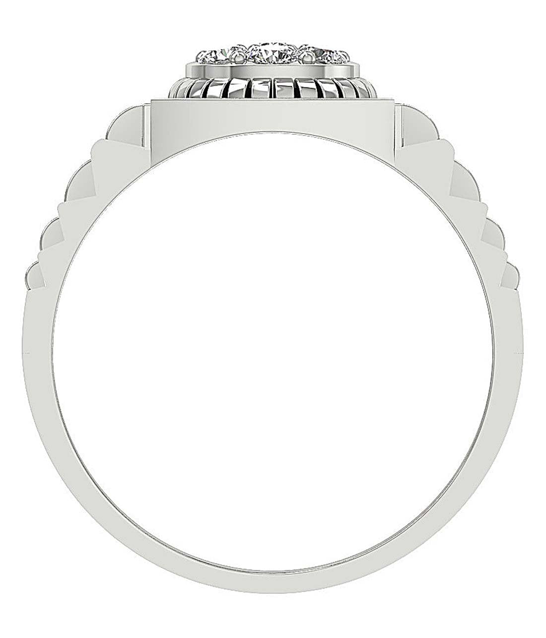 14k Solid Gold Mens Anniversary Ring SI1/I1 G 0.50 Ct Round Diamond Prong Set Width 11.05MM