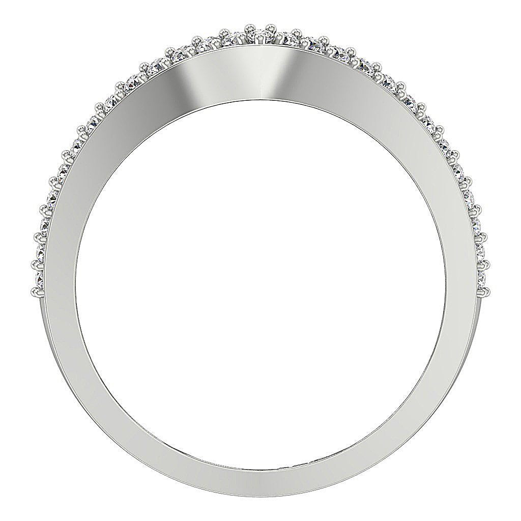 Prong Set 14K White Gold Designer Fashion Engagement Ring Natural Diamond I1 G 0.70 Ct