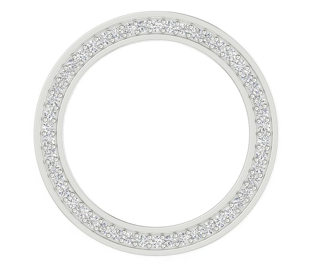 SI1 G 3.25 Ct 14k White Yellow Rose Gold Genuine Diamond Triple Row Eternity Wedding Ring Prong Set