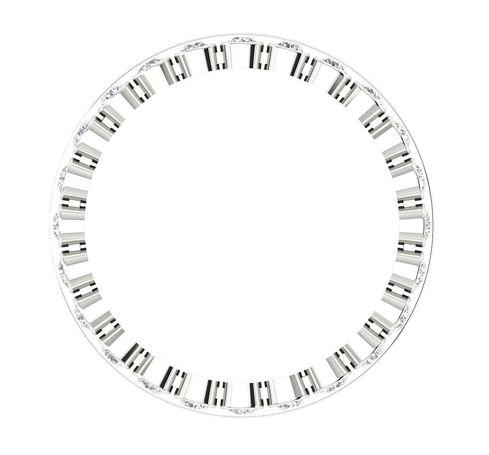 Genuine Diamond 14k Yellow Gold I1 G 2.00 Ct Eternity Wedding Ring Channel Bezel Set