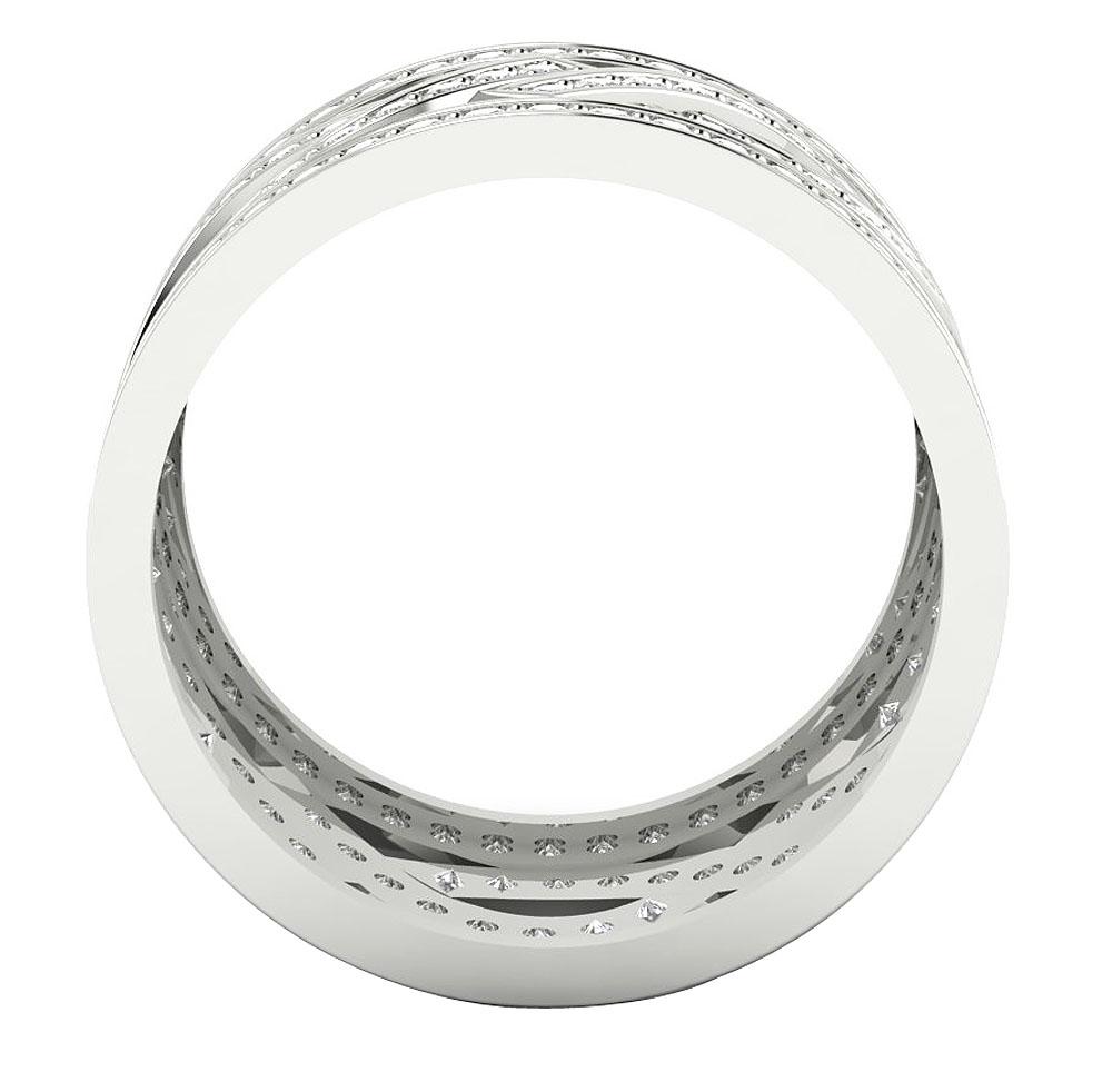 Eternity Anniversary Ring Round Diamond Prong Set SI1 G 2.00 Ct 14k Solid Gold 10.60 MM