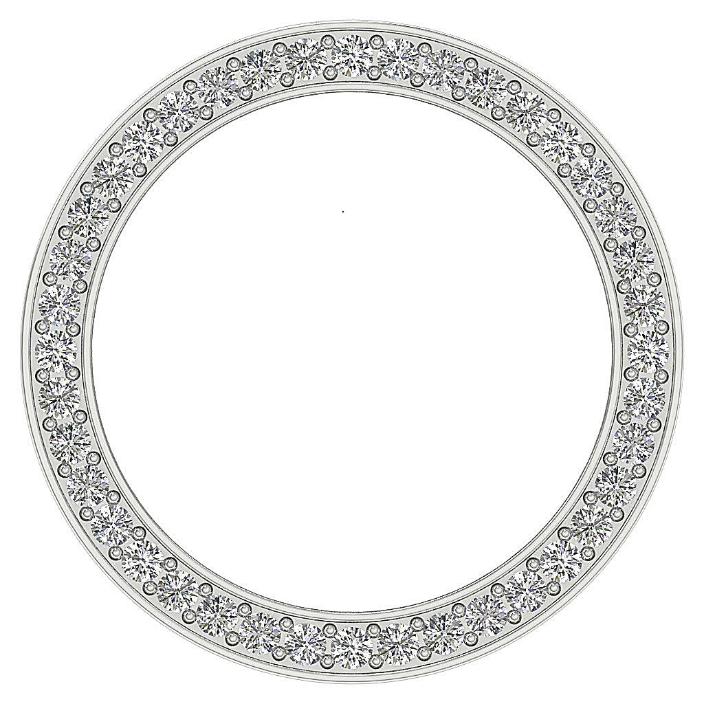 Vintage Eternity Anniversary Ring Round Diamond I1 G 2.25 Ct 14k Solid Gold Prong Set