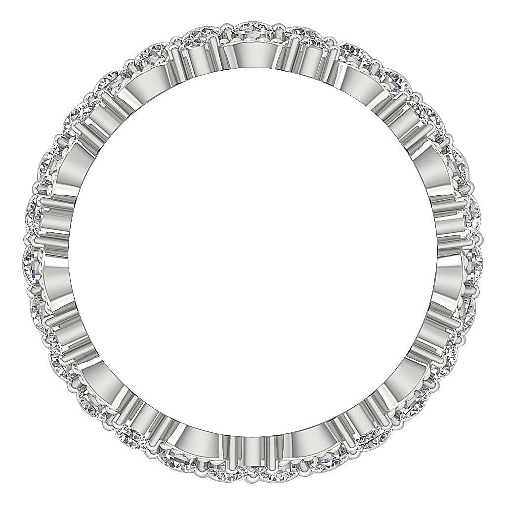 I1 G 2.10 Ct Designer Engagement Eternity Ring 14k White Gold Genuine Diamond