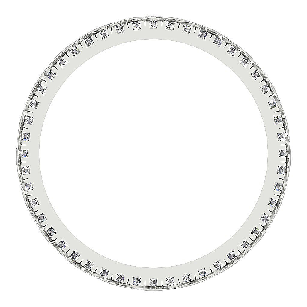 14k Rose Gold I1 G 1.75 Ct Genuine Diamond Designer Eternity Wedding Ring Prong Bezel Set