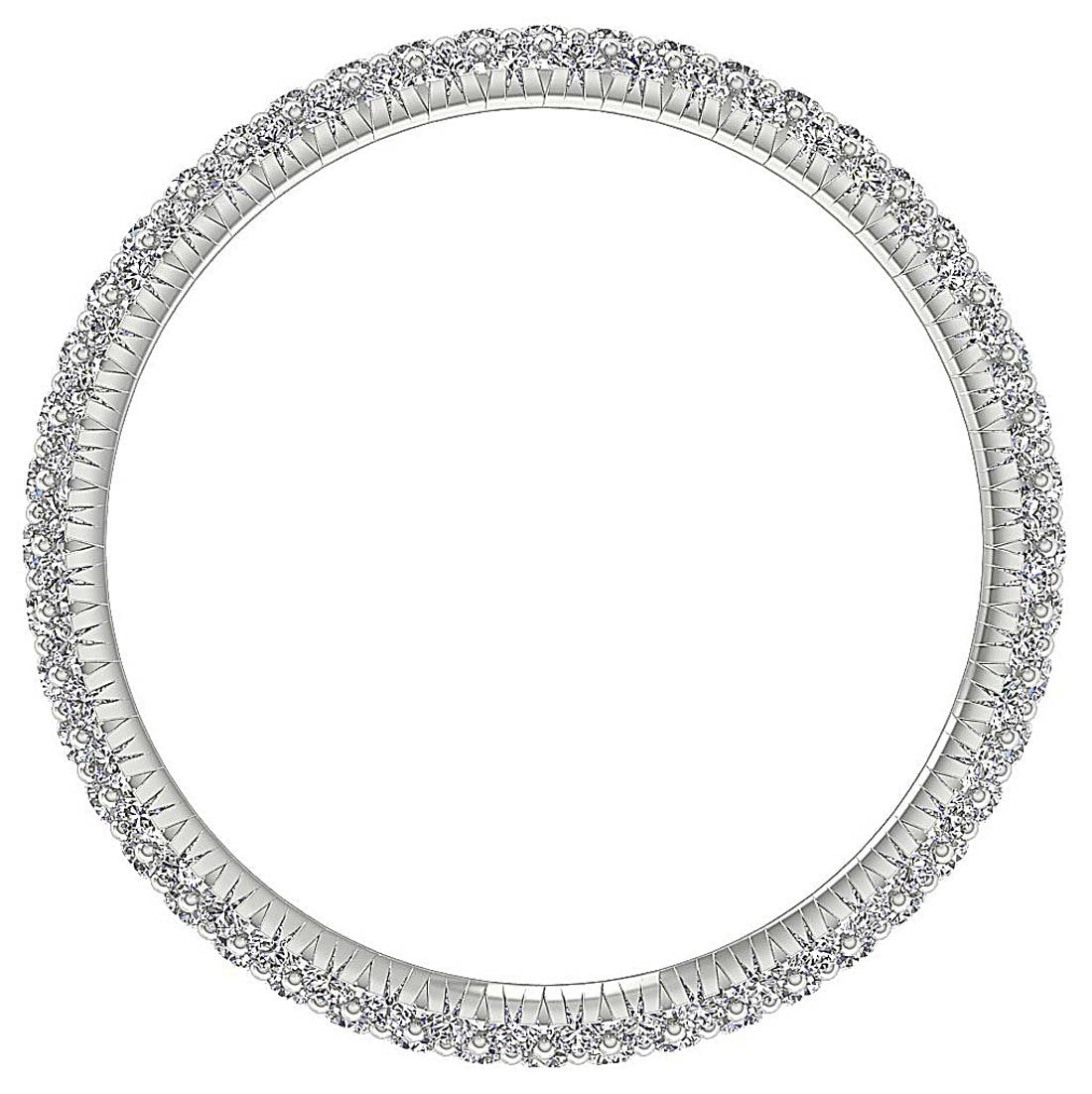 Natural Diamond I1 G 1.40 Ct Designer Wedding Eternity Ring 14k Solid Gold