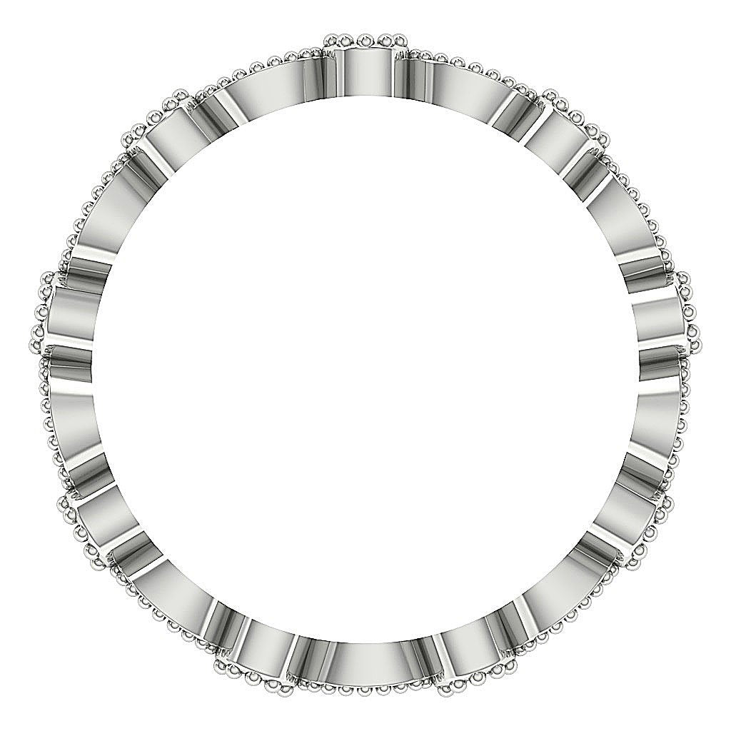 Eternity Wedding Ring I1 G 0.45 Ct Genuine Diamond Prong Bezel Set 14k Solid Gold 2.90 MM