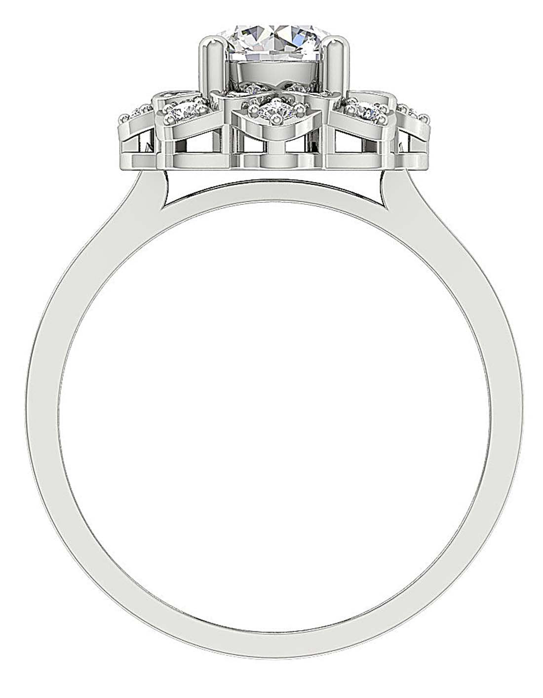 14k Rose Gold Double Halo Solitaire Anniversary Ring Round Diamond I1 G 1.30 Ct Prong Set