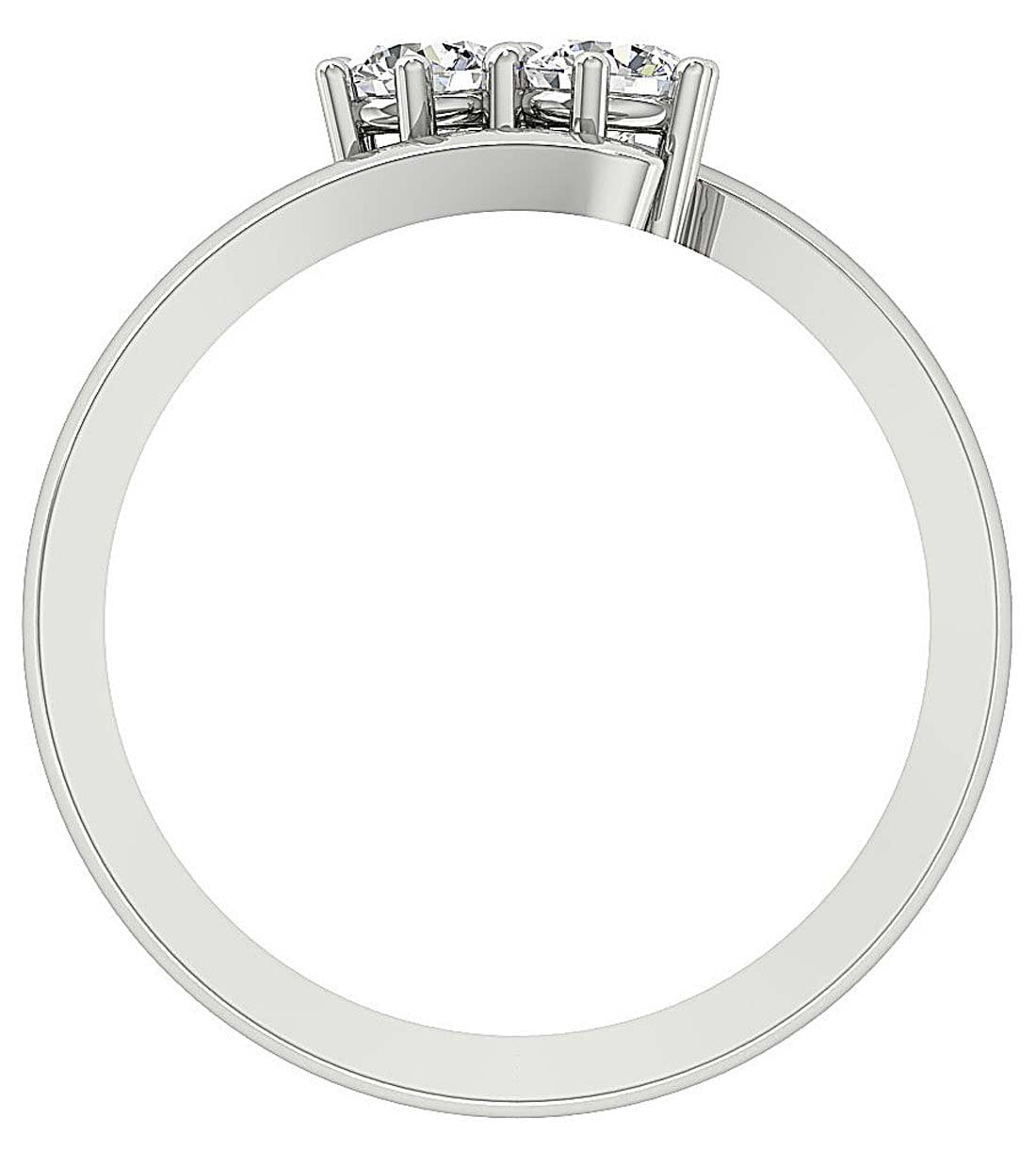 14k White Yellow Rose Gold Forever Us Two Stone Solitaire Engagement Ring SI1 G 0.60 Ct Natural Diamond