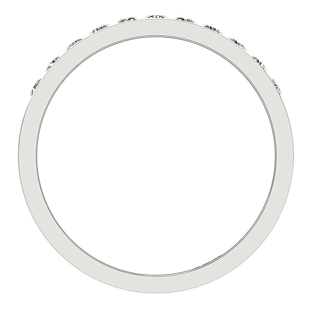 14K White Gold Wedding Ring Round Diamond I1 G 0.50 Ct Channel Set