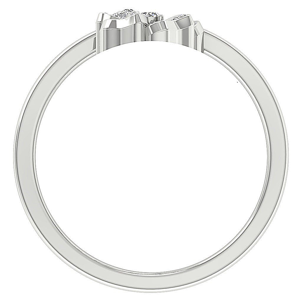 Open Flower Design Prong Set Wedding Ring I1 G 0.30 Ct 14k White Yellow Rose Gold