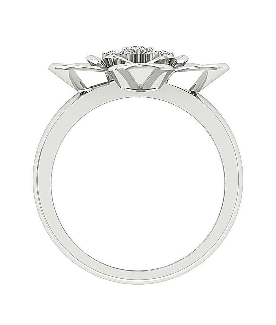 14k Solid Gold SI1 G 0.35 Ct Natural Diamond Designer Right Hand Engagement Ring Prong Set