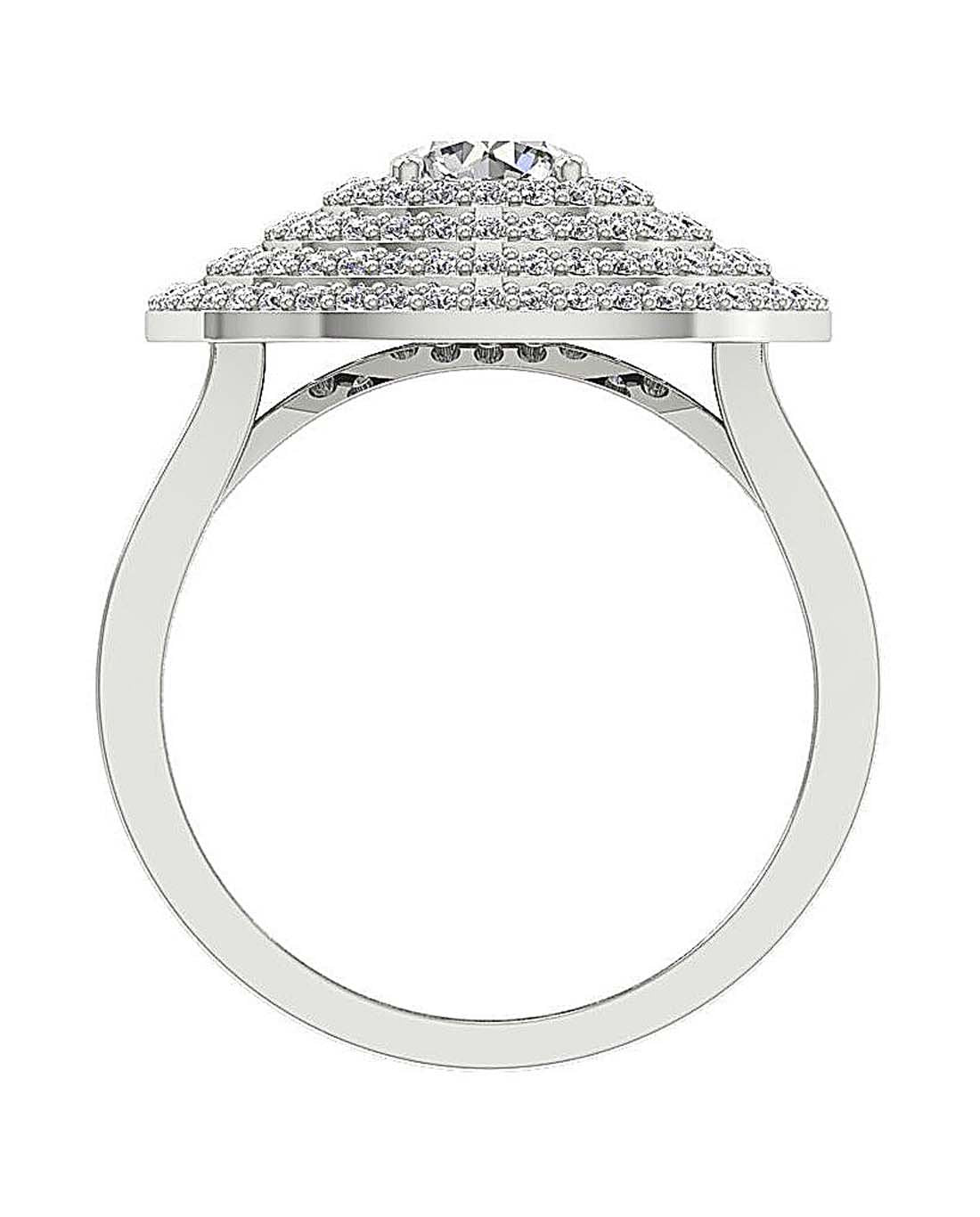 Natural Diamond Designer Right Hand Engagement Ring I1 G 2.10 Ct 14k White Yellow Rose Gold