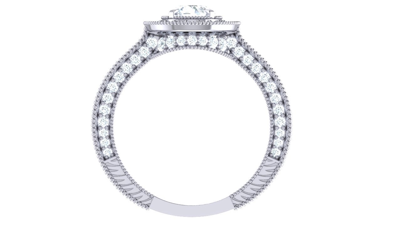 14k Rose Gold Vintage Engagement Ring Natural Diamond SI1 G 1.50 Ct Prong Set 11.00 MM