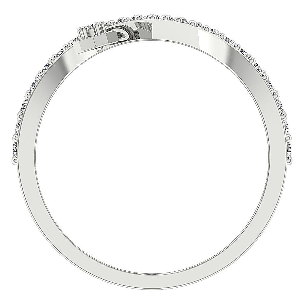 SI1 G 0.50 Ct Engagement Ring Natural Diamond Cut Prong Set 14k White Gold 11.25 MM