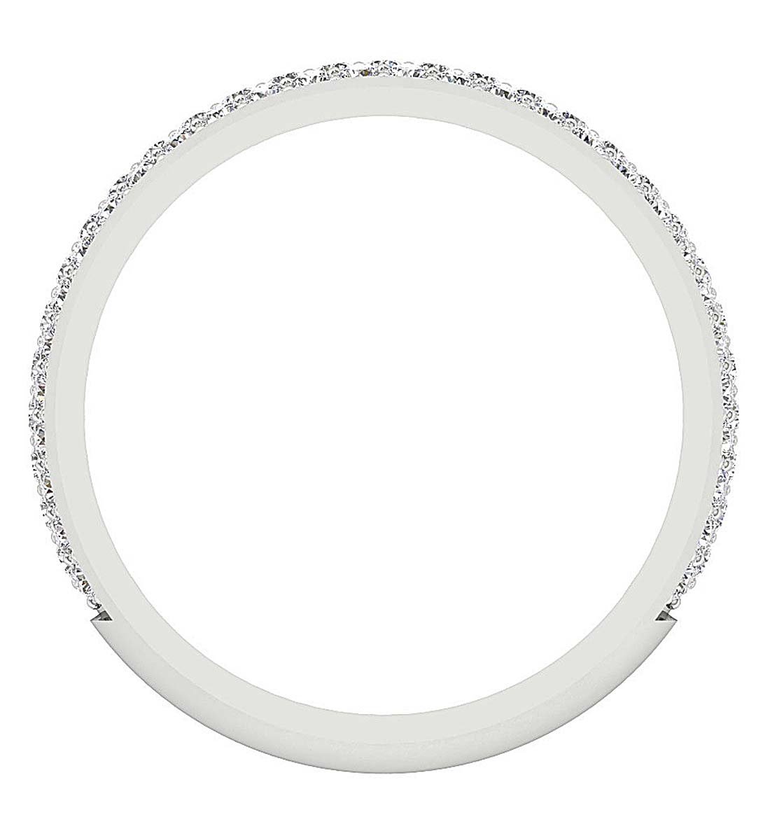 3 Row Wedding Ring I1 G 1.25 Ct Round Diamond Prong Set 14K White Yellow Rose Gold 6.10MM