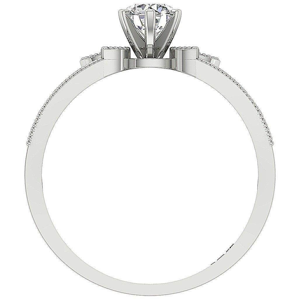 Prong Set Solitaire Wedding Ring Genuine Diamond SI1 G 0.50 Ct 14k Solid Gold 5.40 MM