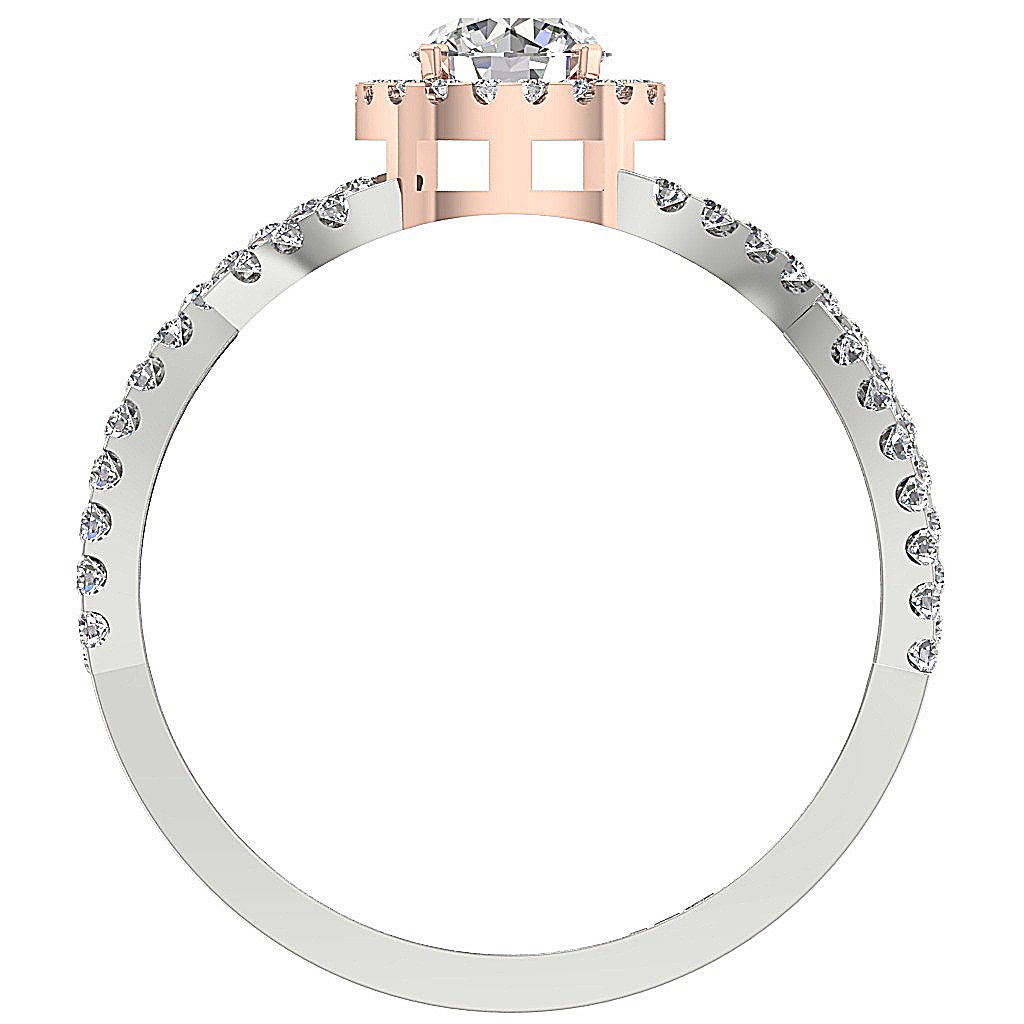 14K White Gold Solitaire Accent Round Diamond Anniversary Ring SI1 G 1.10 Ct Prong Set