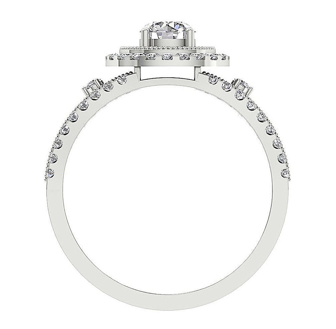 11.05 MM SI1 G 1.20 Ct Accent Solitaire Engagement Ring Natural Diamond 14k White Yellow Rose Gold Prong Set