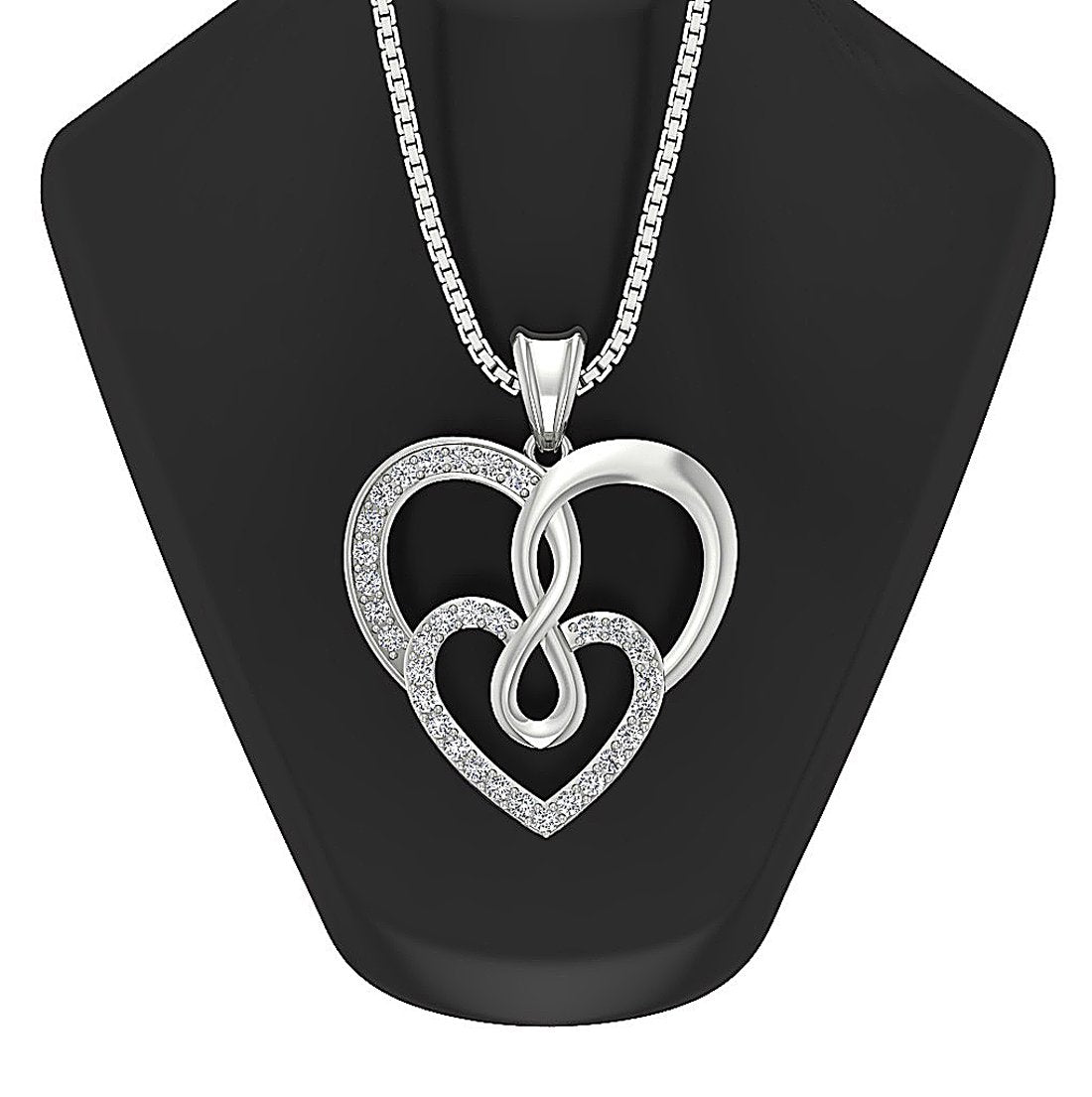 14k/18k Solid Gold Genuine Diamond VS1/SI1/I1 0.40 Carat Heart Shape Pendant