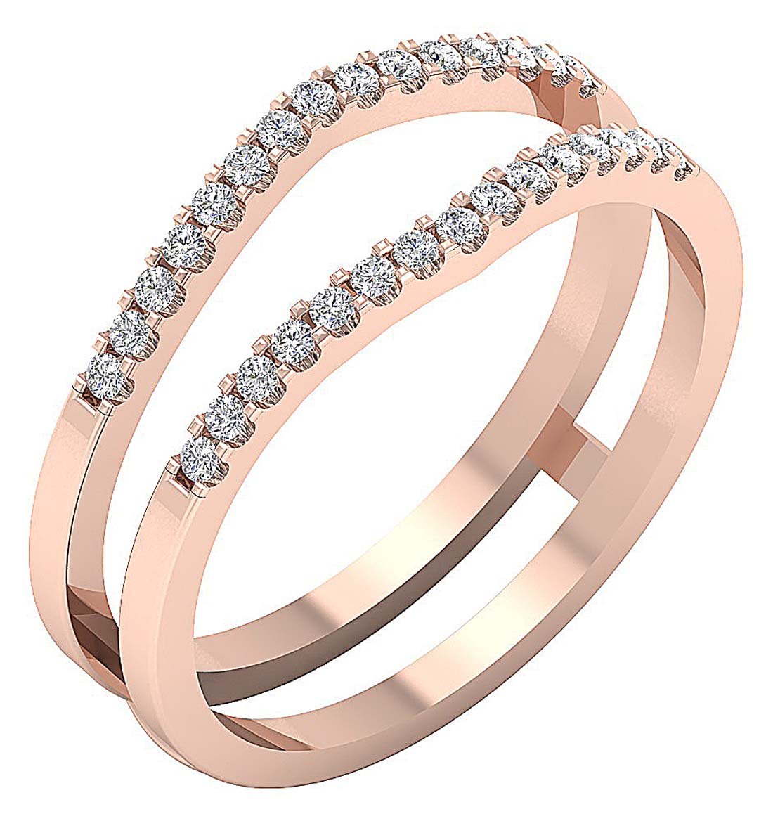 7.30 MM Designer Engagement Ring Natural Diamond I1 G 0.30 Ct 14K Yellow Gold Prong Set