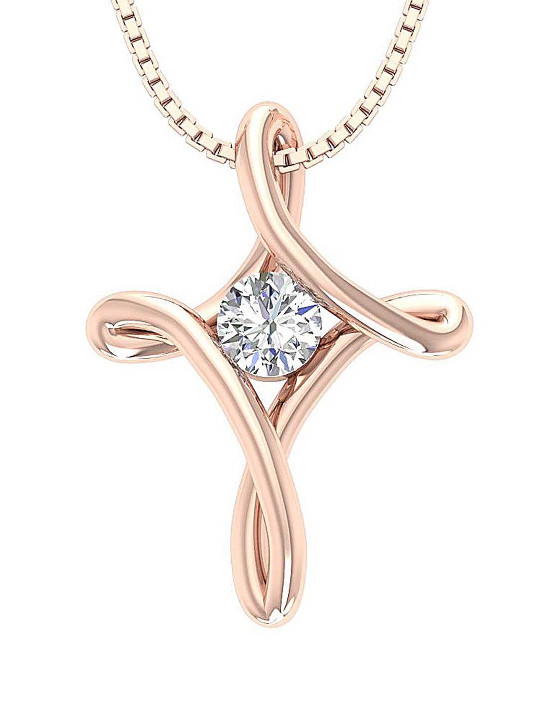 Round Diamond Designer Fashion Anniversary Pendant SI1/I1 G 0.65 Ct 14k Yellow Gold Bar Set