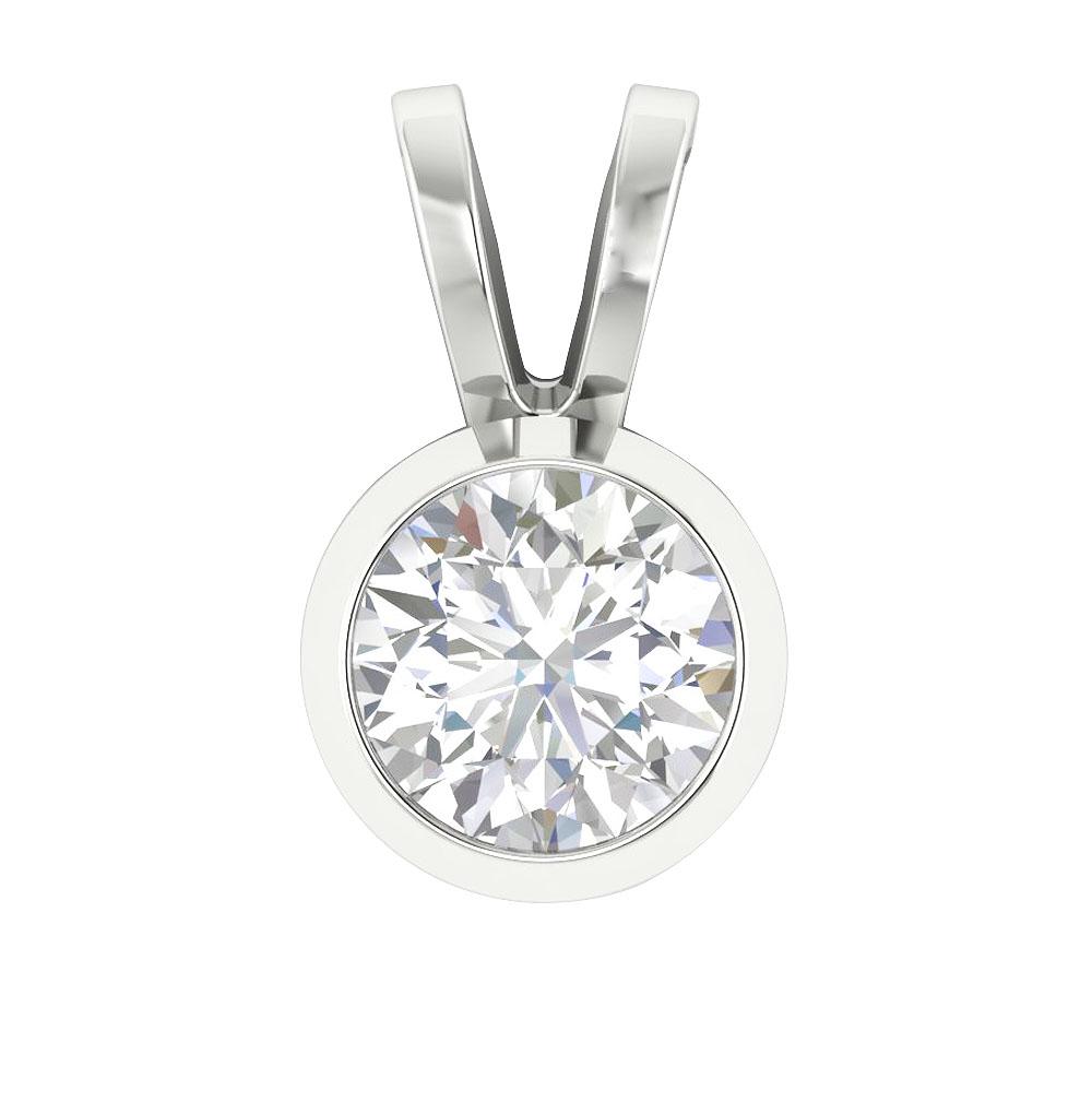 14k/18k Solid Gold Round Diamond I1 G 0.50 Ct Designer Circle Shape Pendant