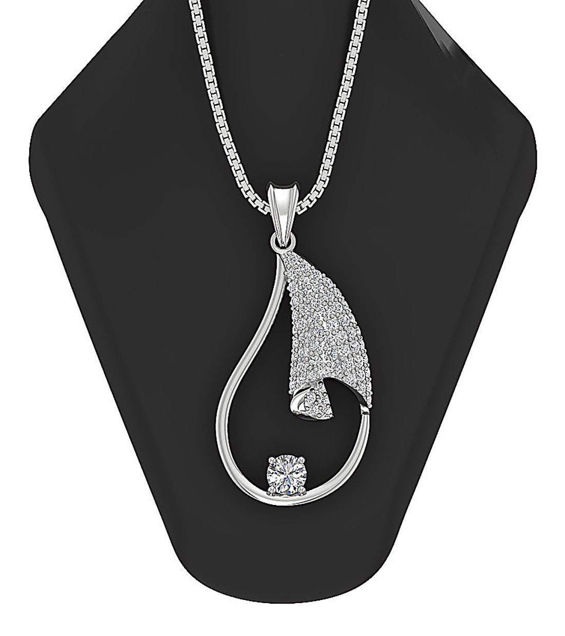 14k/18k Solid Gold Genuine Diamond SI1/I1 G 0.80 Ct Designer Fashion Pendant