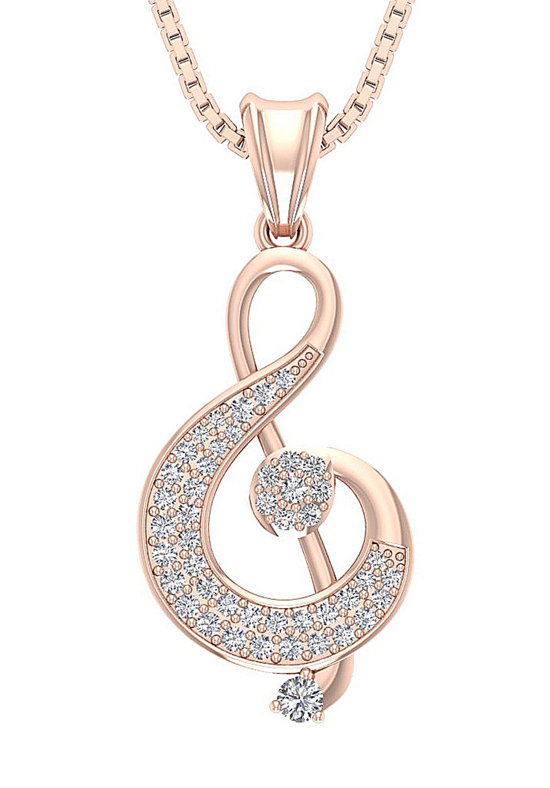 SI1/I1 G 0.30 Carat Genuine Diamond 14k/18k Solid Gold Designer Fashion Pendant