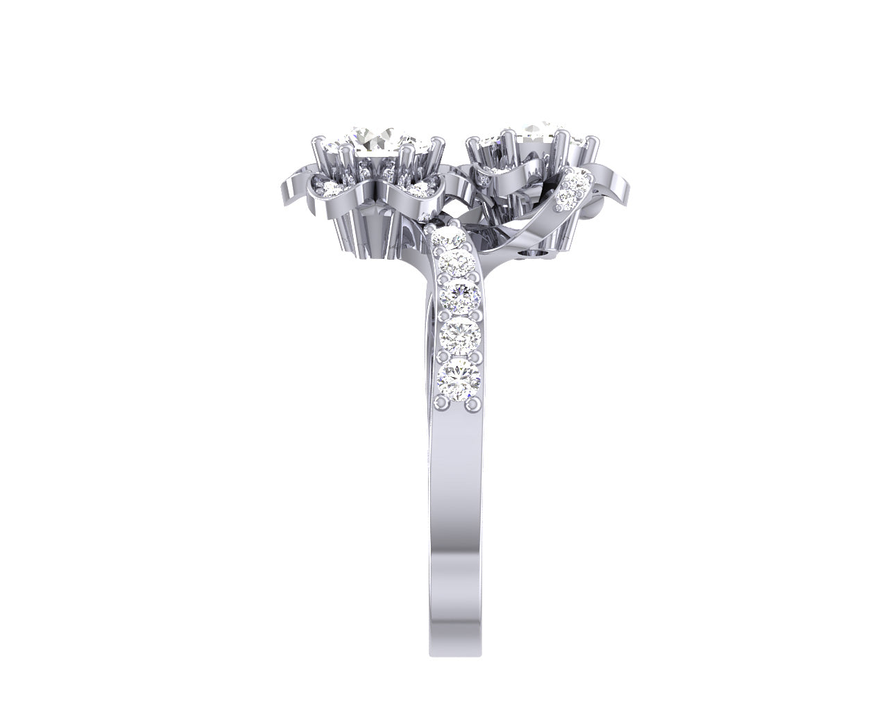 Forever Us Two Stone Diamond Engagement Ring For Women SI1 G 1.50 Carat 14K Solid Gold