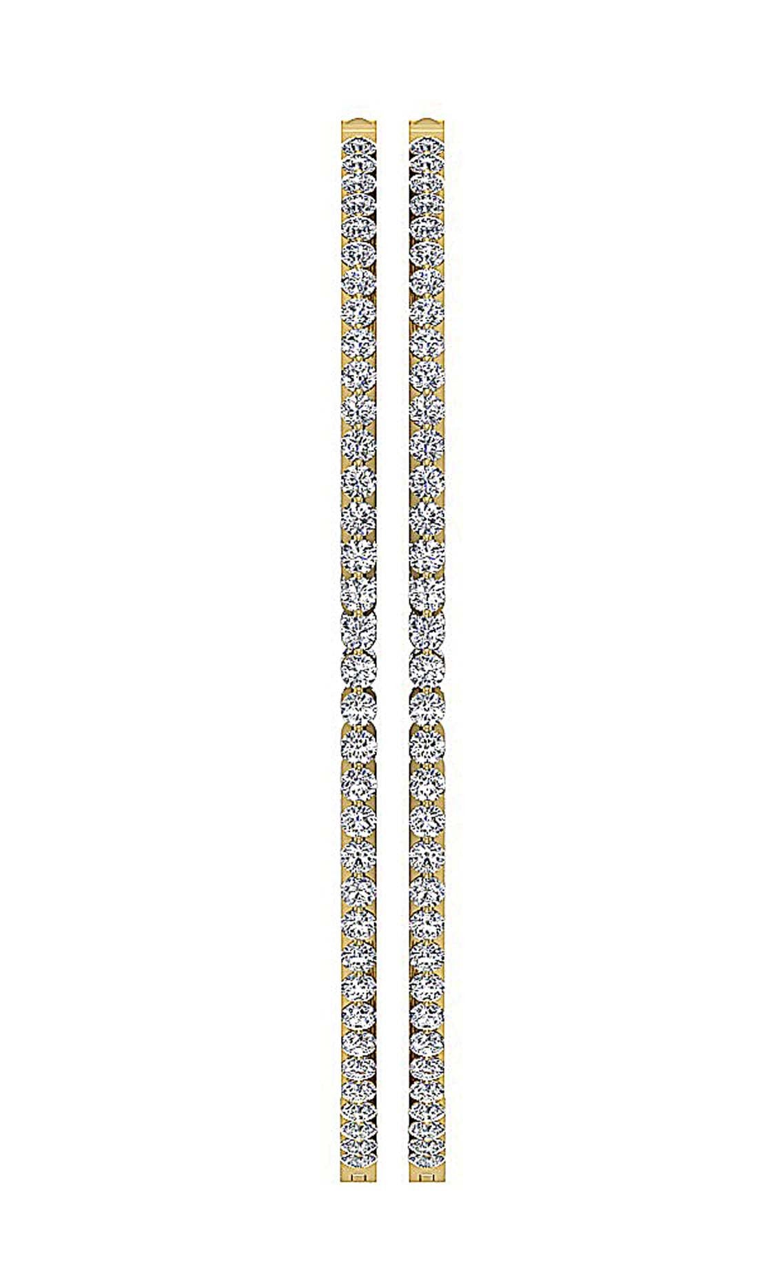SI1/I1 G 5.70 Ct Genuine Diamond Large Hoop Wedding Earrings 18k/14k White Yellow Rose Gold Prong Set