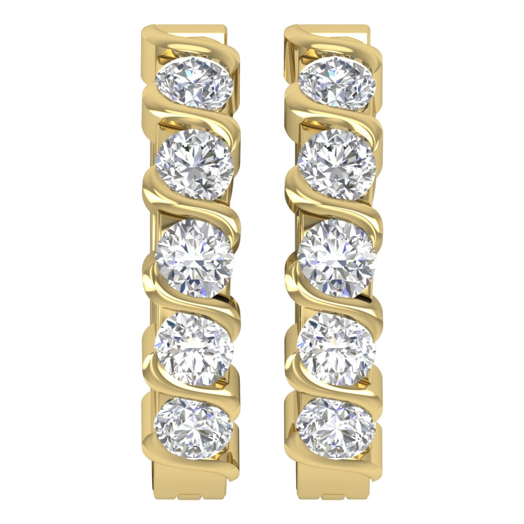 GenuineDiamondAntiqueEarringSet14kYellowGold