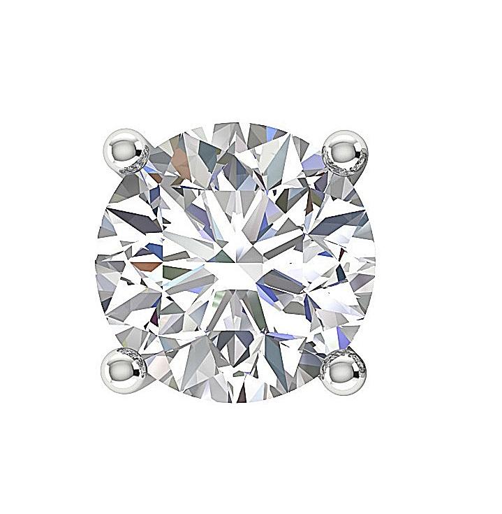 14k / 18k Solid Gold Solitaire Studs Earrings SI1 G 1.00 Ct Genuine Diamond
