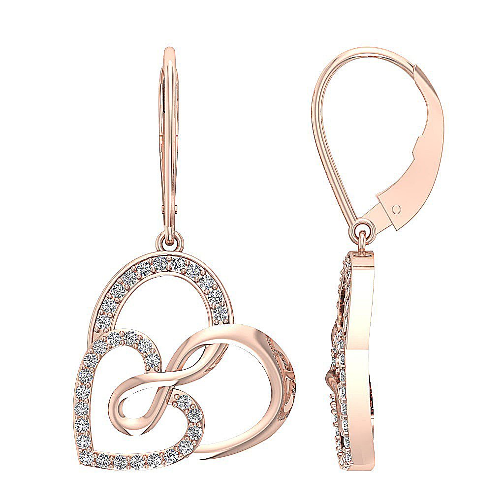 VVS1/VS1/SI1/I1 0.70 Ct Chandelier Engagement Earrings Natural Diamond 18k/14k Yellow Gold Prong Set