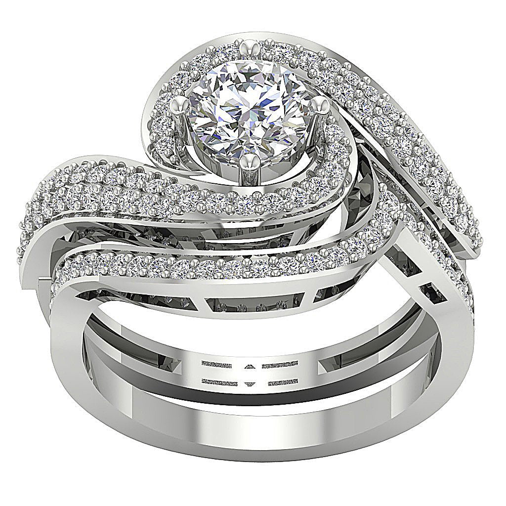 I1 G 1.45 Ct 14K Solid Gold Bridal Solitaire Engagement Ring Prong Set Genuine Diamond 13.60 MM