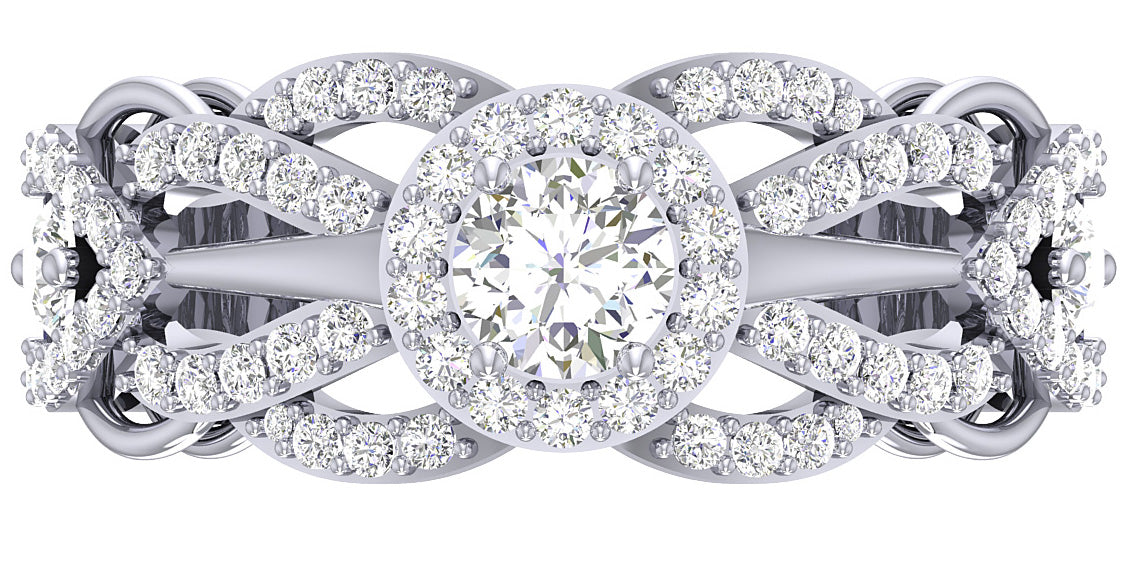 Gold Solitaire Engagement Ring Round Diamond I1 G 1.35 Carat 14K Solid Yellow Gold