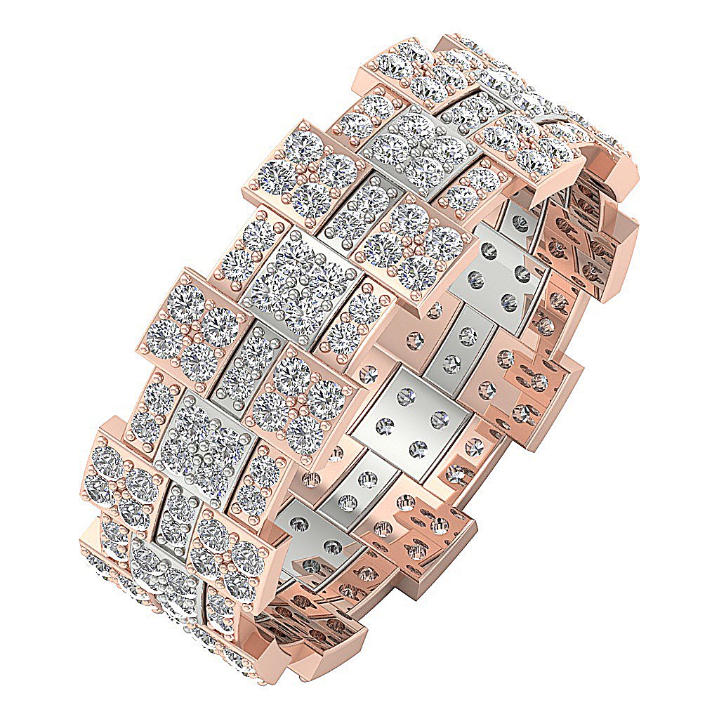 SI1 G 1.75 Ct Genuine Diamond 14k Solid Gold Vintage Engagement Eternity Ring