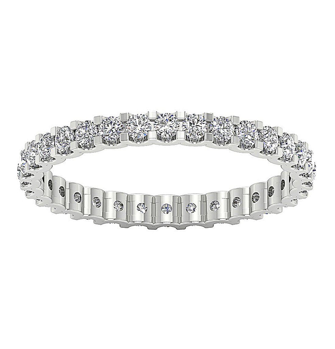 GeniuneCutDiamondEternityRing14kGold