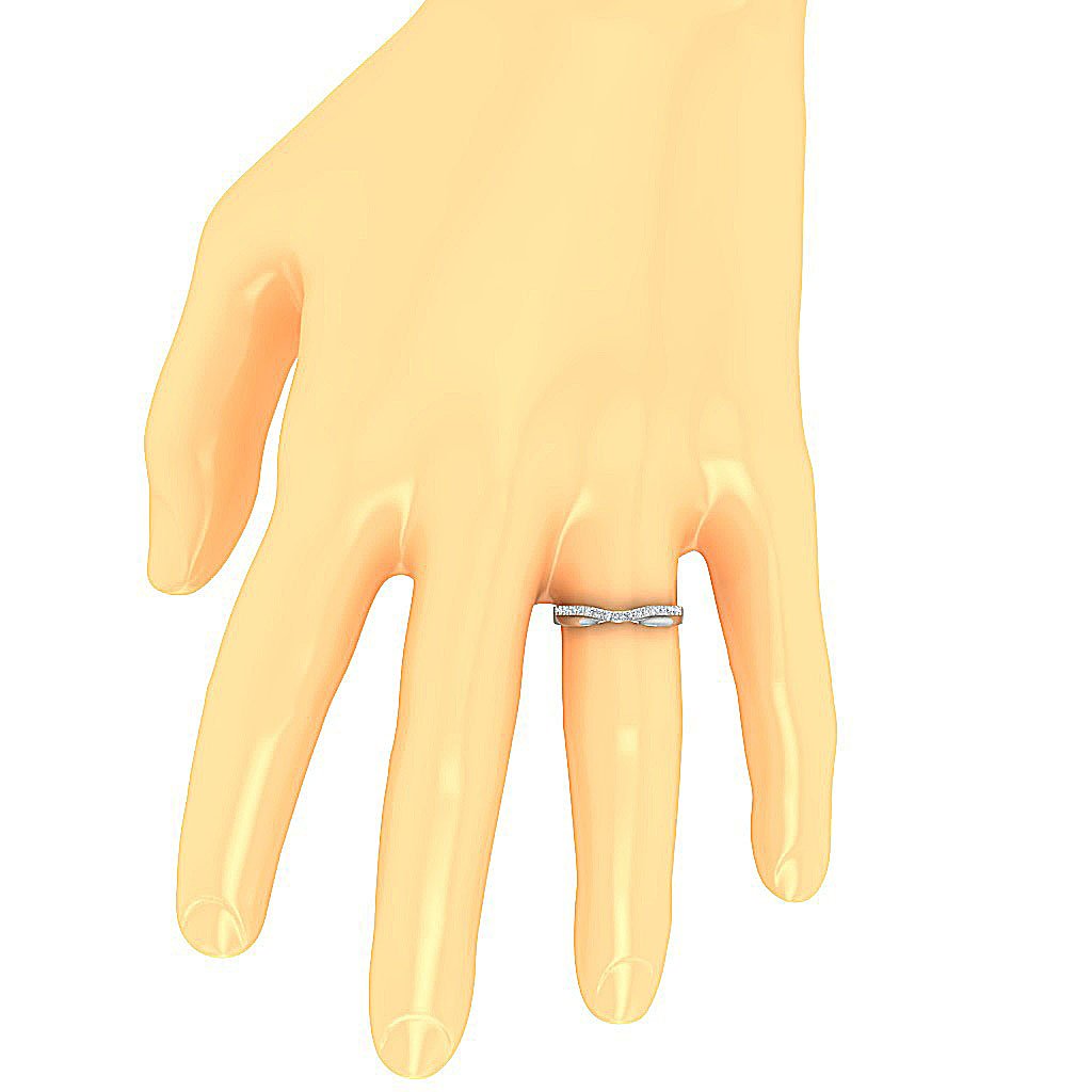 14K Solid Gold Designer Anniversary Ring Round Diamond SI1 G 0.30 Ct Prong Set 3.50 MM