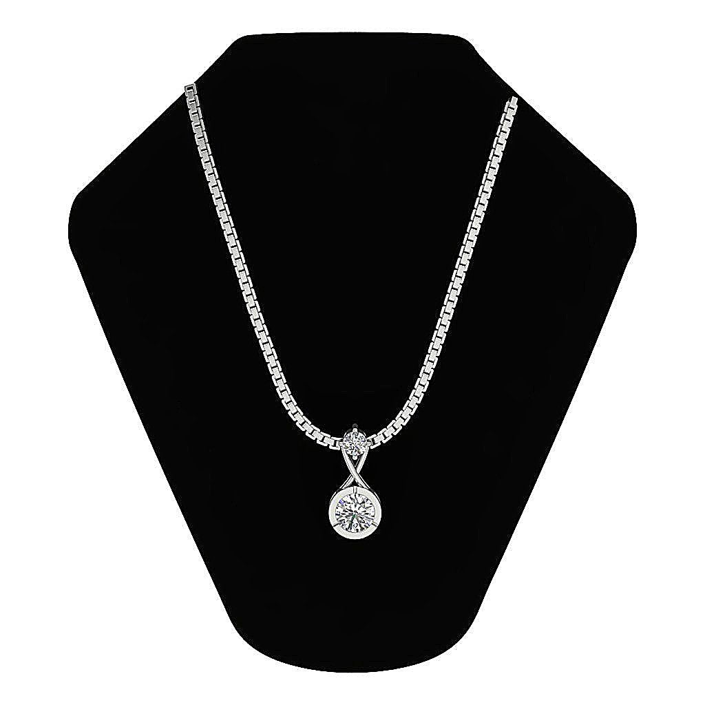 14k/18k Solid Gold Unique Fashion Pendants SI1/I1 G 0.40 Carat Natural Diamond