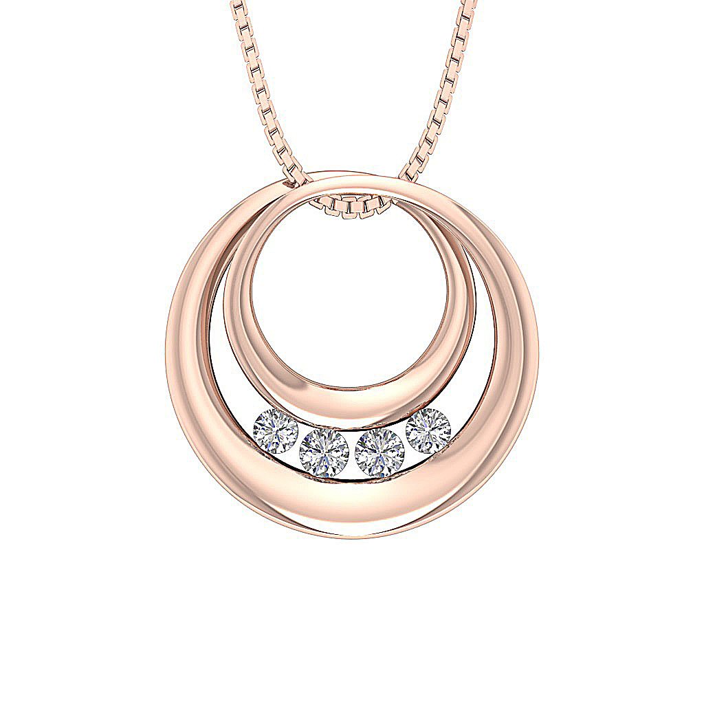 Genuine Diamonds SI1/I1 G 0.55 Carat Designer Fashion Pendants 14k/18k Gold