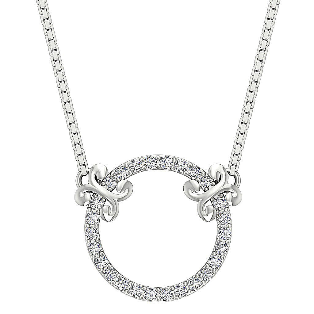 14k/18k Solid Gold Vintage Fashion Pendant SI1/I1 G 0.40 Carat Natural Diamond
