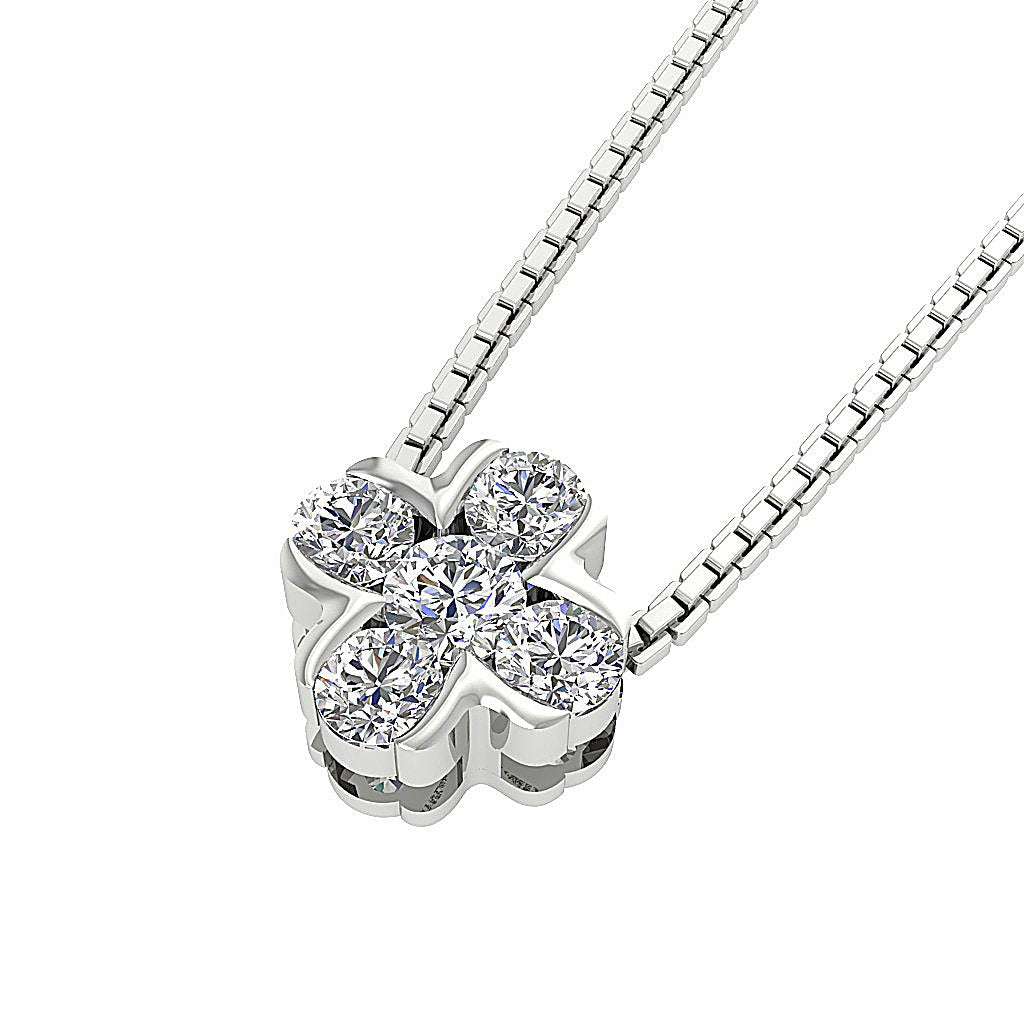 Genuine Diamonds SI1/I1 G 0.41 Carat Vintage Fashion Pendants 14k/18k Solid Gold