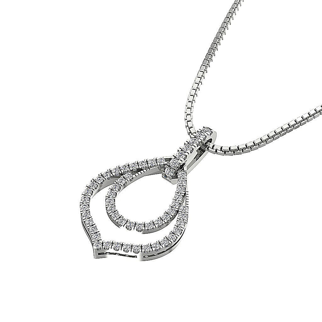 SI1/I1 G 0.40 Carat Unique Fashion Pendant Round Diamond 14k/18k Solid Gold