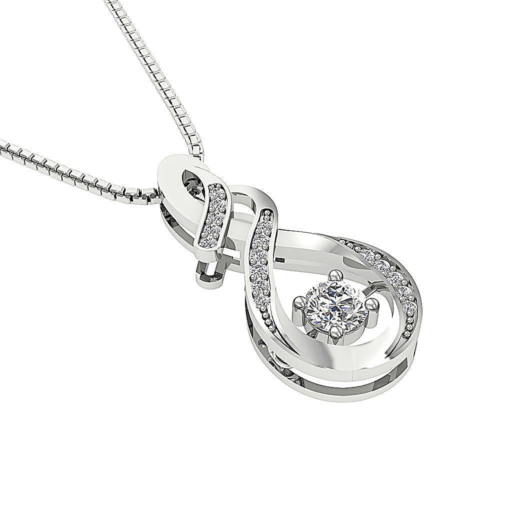 Round Diamond SI1/I1 G 0.45 Carat Unique Fashion Pendants 14k/18k Solid Gold